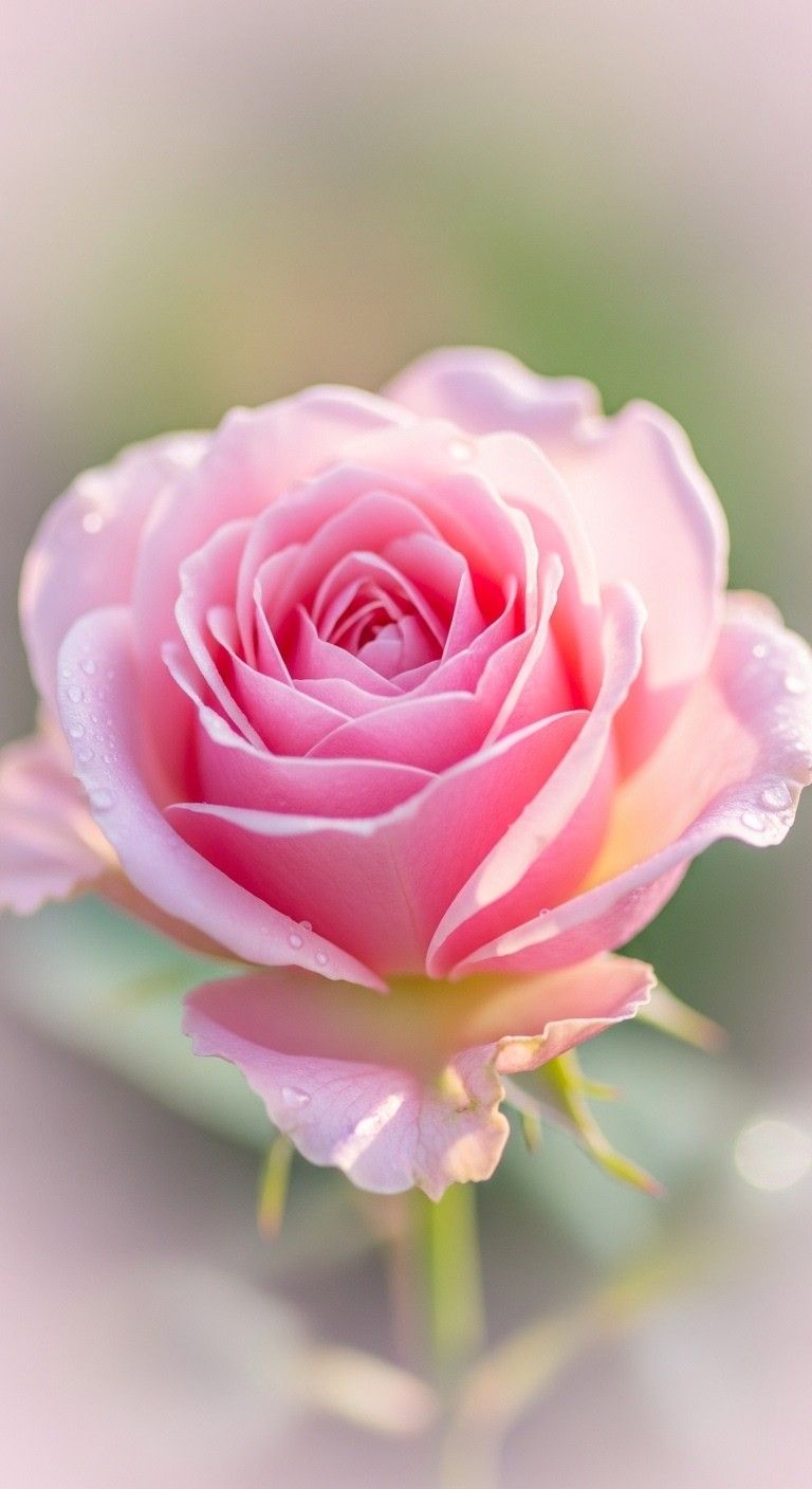 Soft Pink Rose Dreamy Look